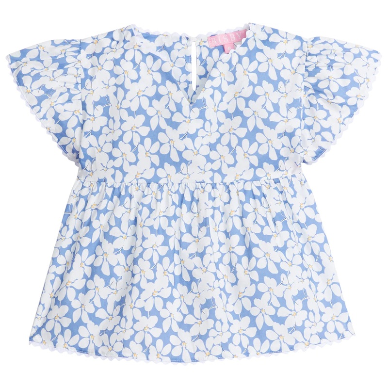 Bisby Positano Blouse - Piccadilly Blue