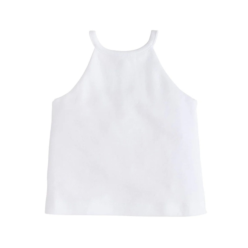 Bisby White Knit Halter Top