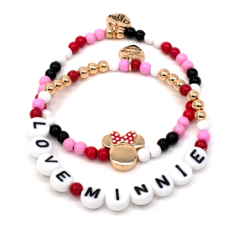 CHARM IT! Gold Disney Minnie Stretch Bead Bracelet Set