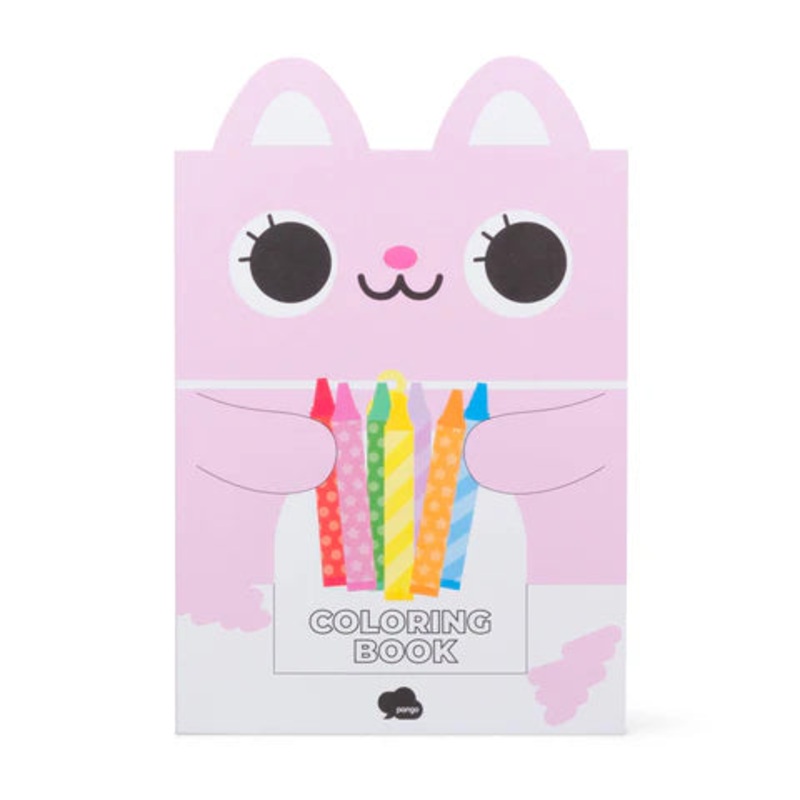 Cute Cat Coloring Book with Stickers