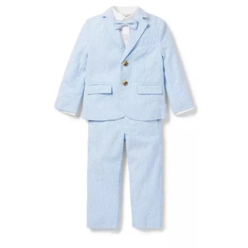 Janie & Jack Blue Seersucker Suit