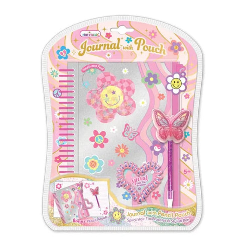 Journal with Pouch - Groovy Flower