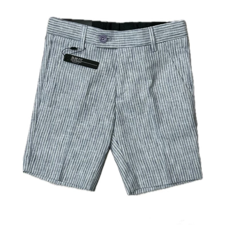 Leo & Zachary Blue Cooled Summer Stripes Shorts