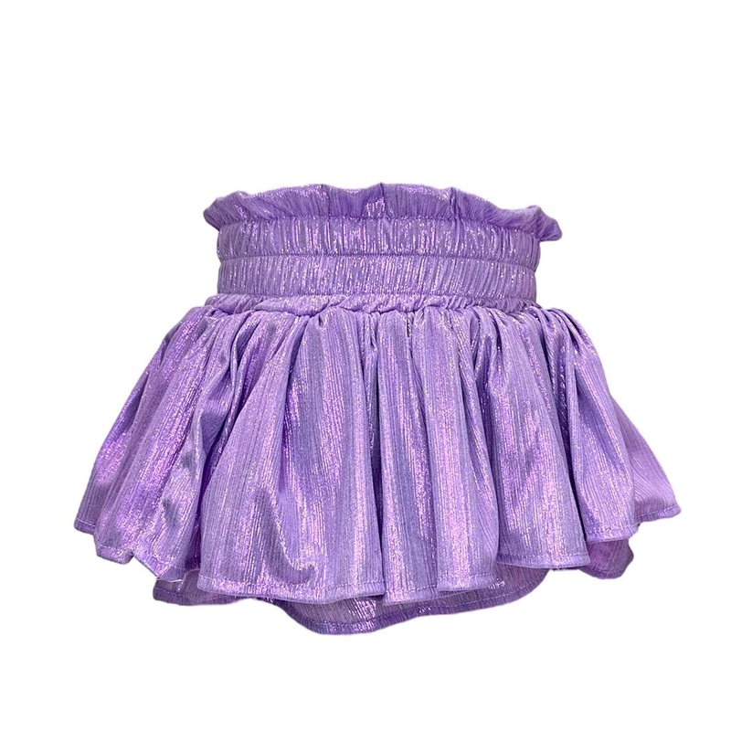 Lola and the Boys Metallic Skirt - Lavender