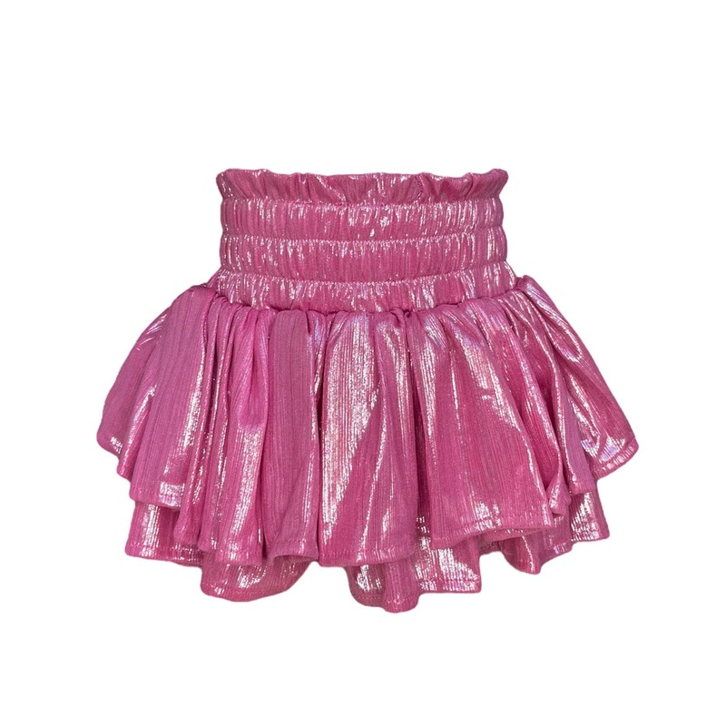 Lola and the Boys Metallic Skirt - Pink