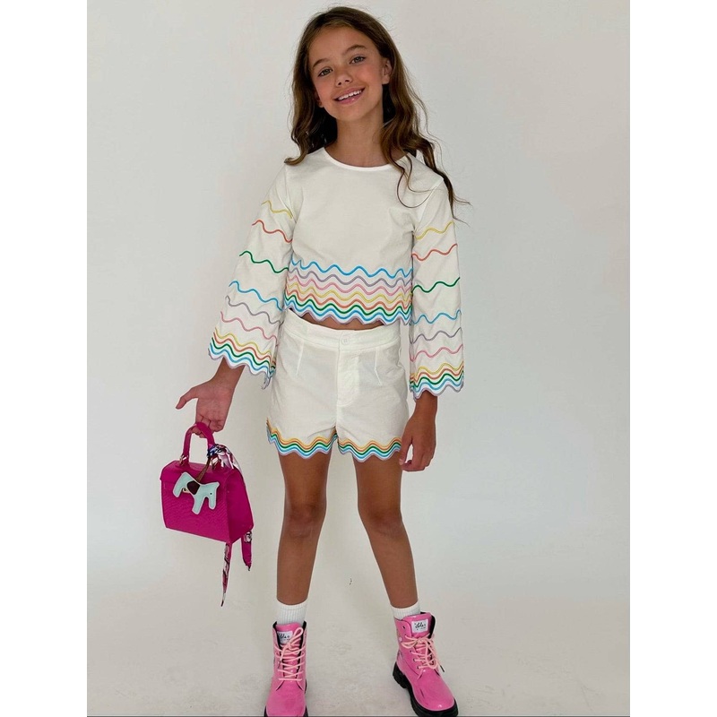 Lola and the Boys Rainbow Bright Wave Short Set