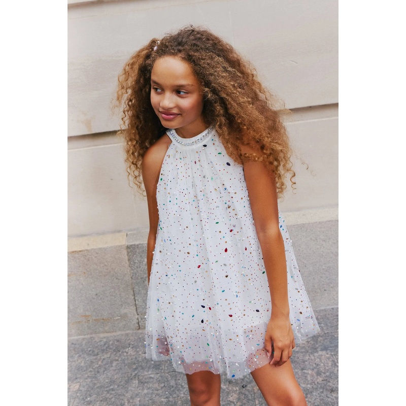Lola and the Boys Rainbow Crystal Gem Dress