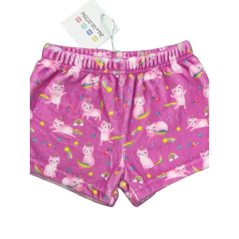 Macaron & Me Unicorn Kitty Plush Shorts