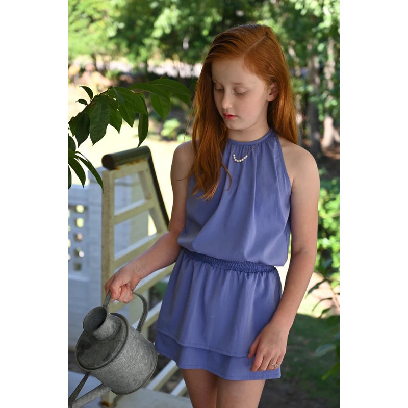 Pleat Collection Wells Dress - Purple