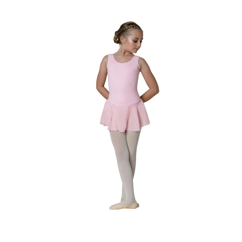 Sleeveless Tank Pink Dance Dress - Addison