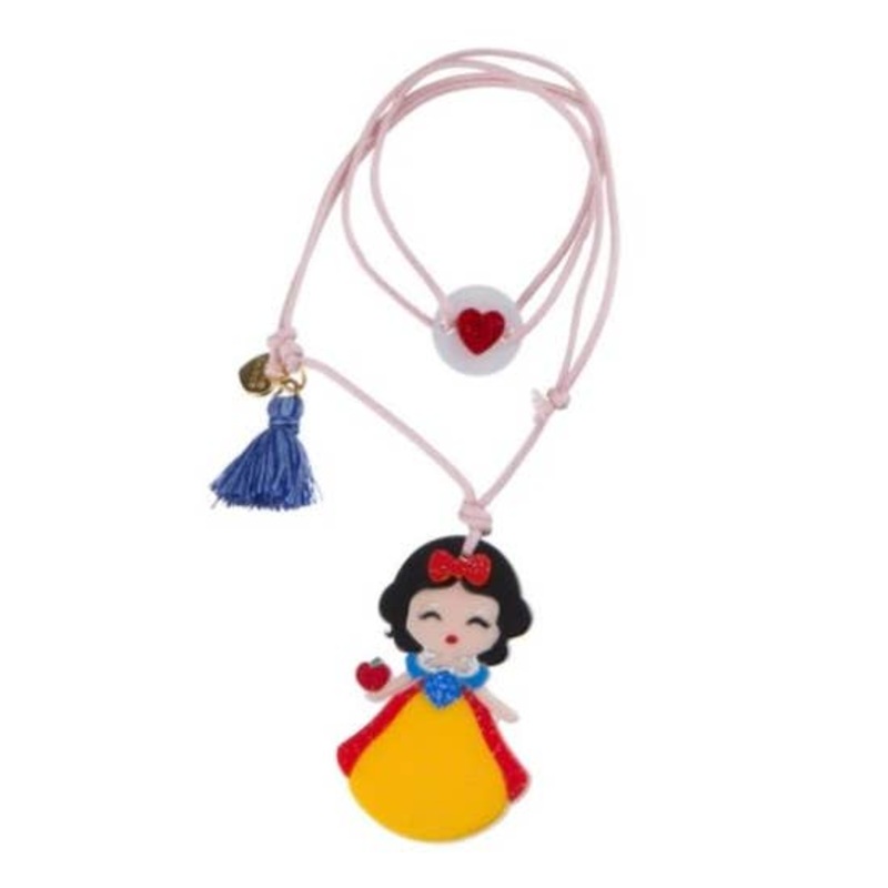 Adjustable Acrylic Princess Necklace - Princess with Apple