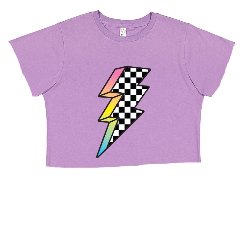Azarhia Boxy Tee - 90s Throw Back Lightning Bolt