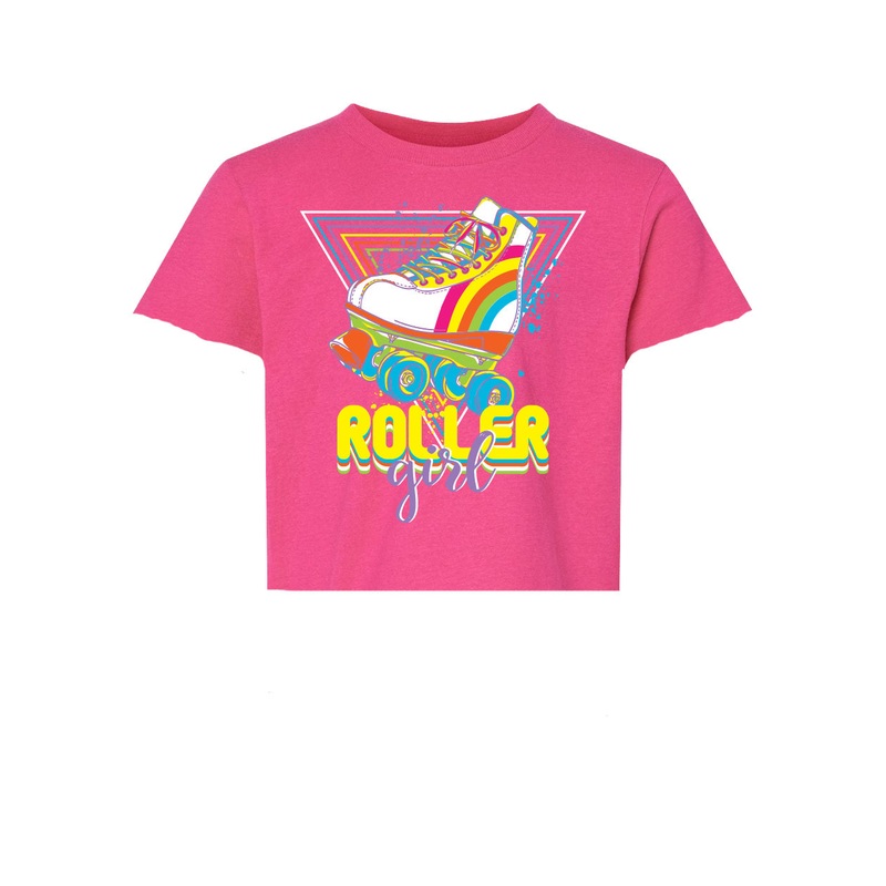 Azarhia Boxy Tee - 90s Throw Back Roller Girl