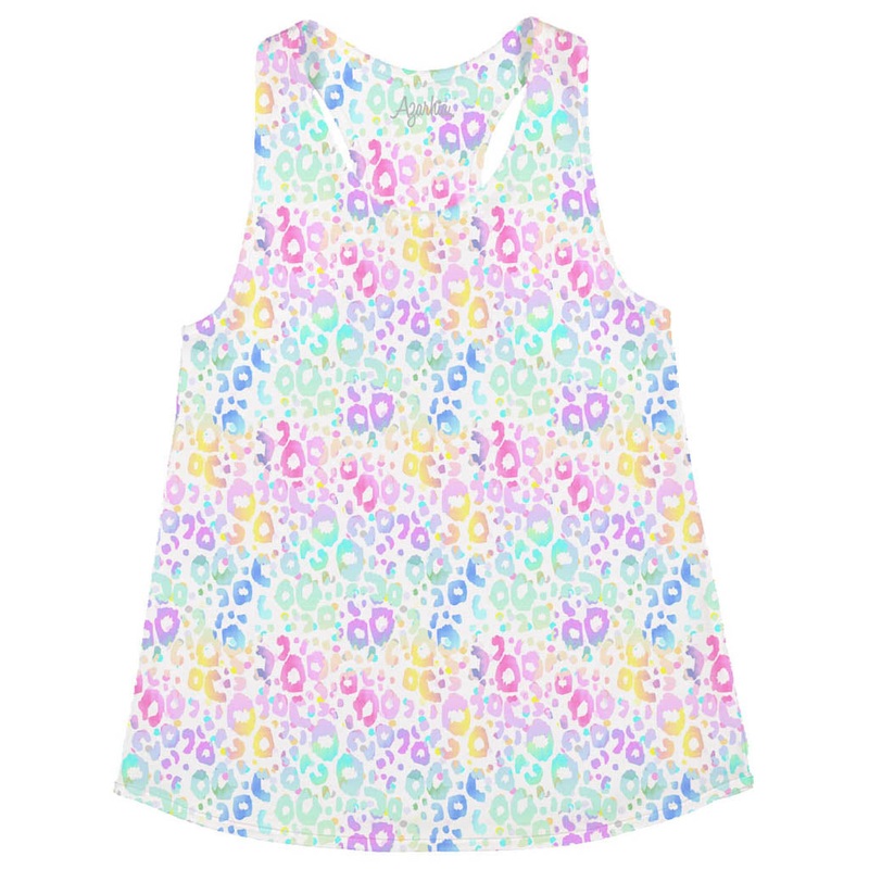 Azarhia Racerback Tank Top - Pastel Leopard