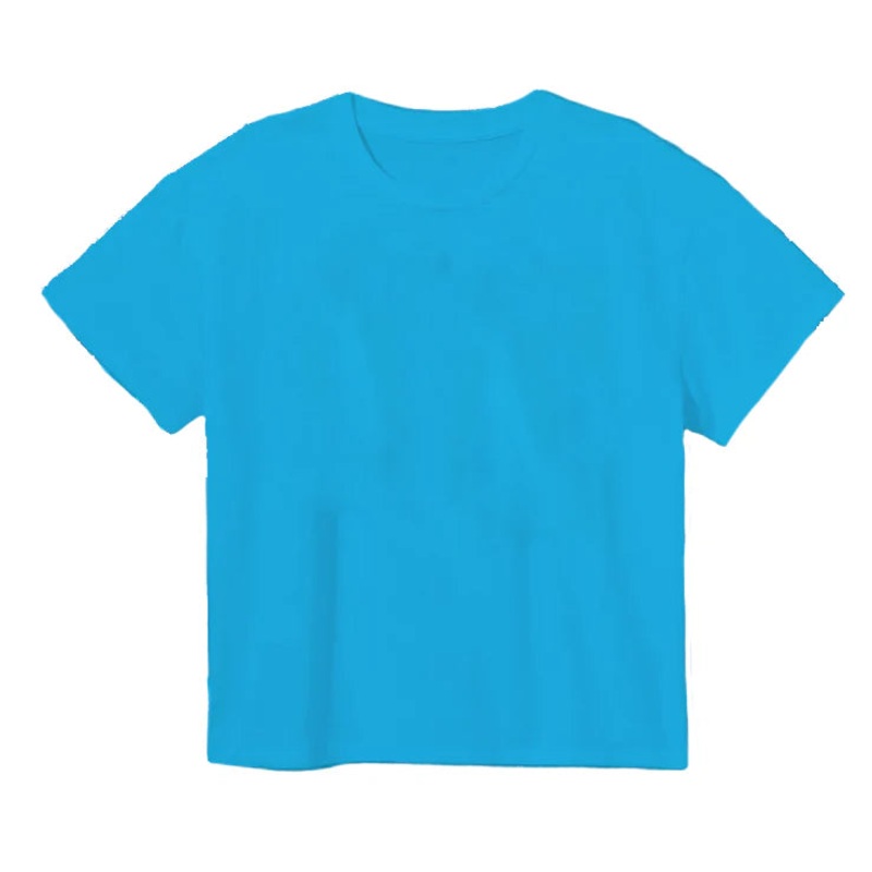 Azarhia Solid Boxy Tee - Turquoise