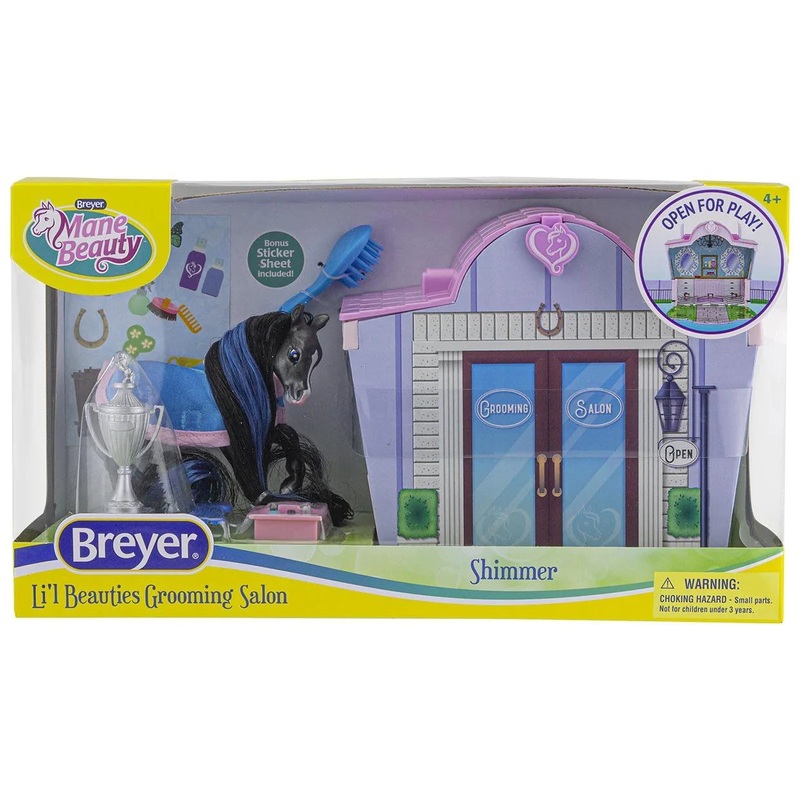 Breyer Li'l Beauties Shimmer Grooming Salon Playset