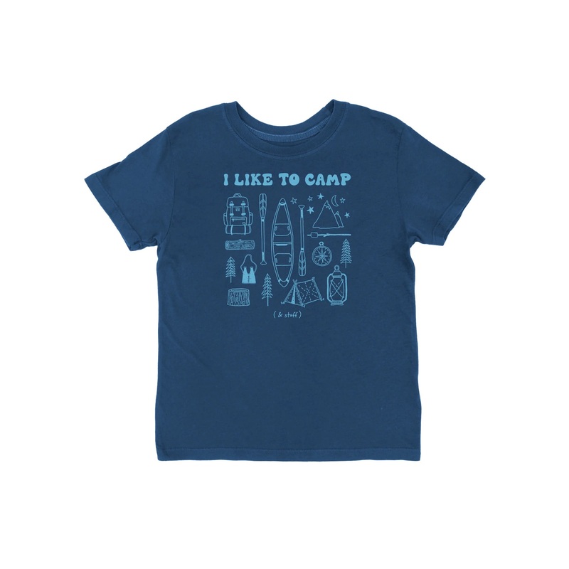 I Like to Camp (& Stuff) Navy Vintage Tee