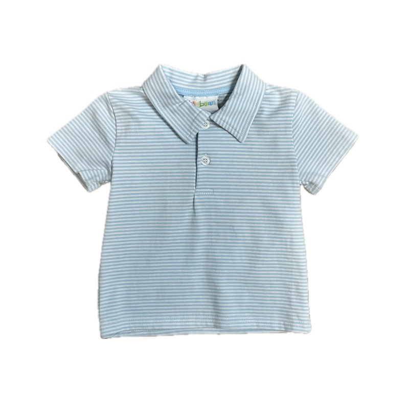 Jelly Bean Light Blue Stripe Polo