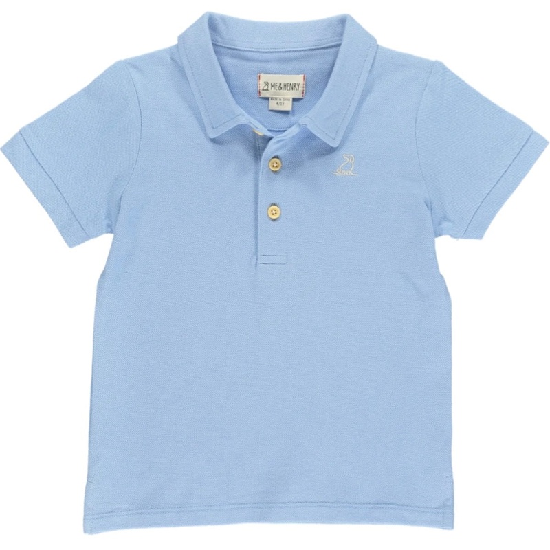 Me and Henry Blue Pique Polo