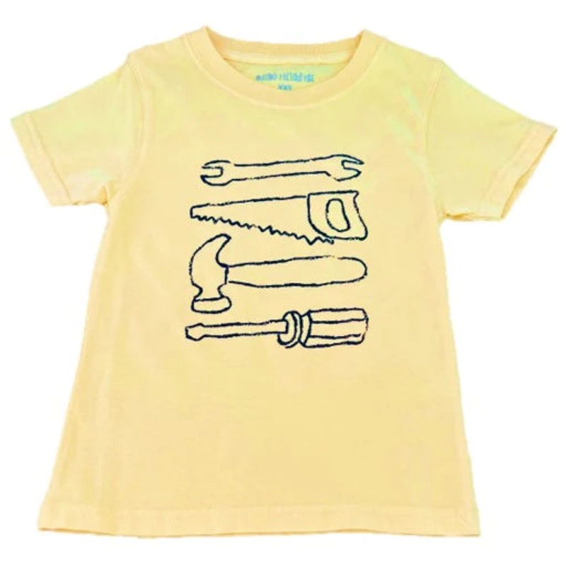 Mustard & Ketchup Kids Yellow Tools S/S Tee