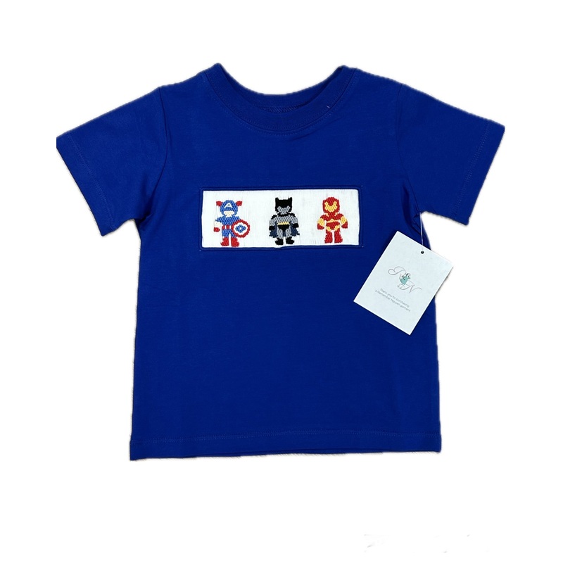 Remember Nguyen Houston Smocked Super Heroes Tee