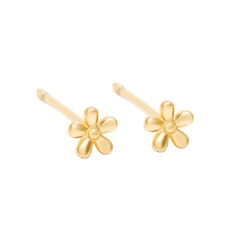 Saffron Mini Gold Daisies Earrings