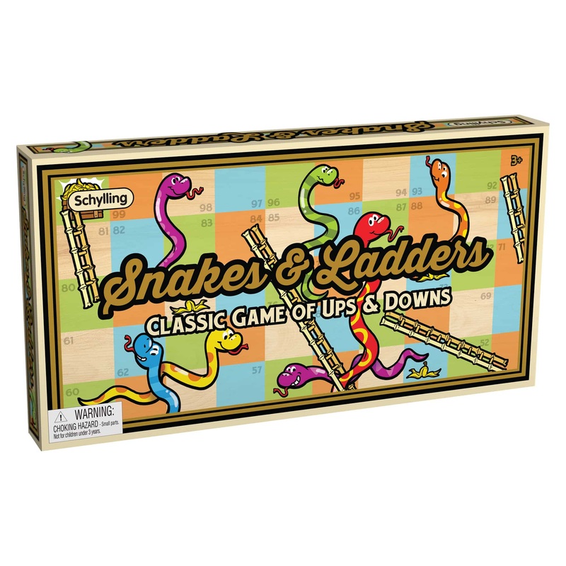 Snakes & Ladders Board Game - Classic Game of Ups & Downs