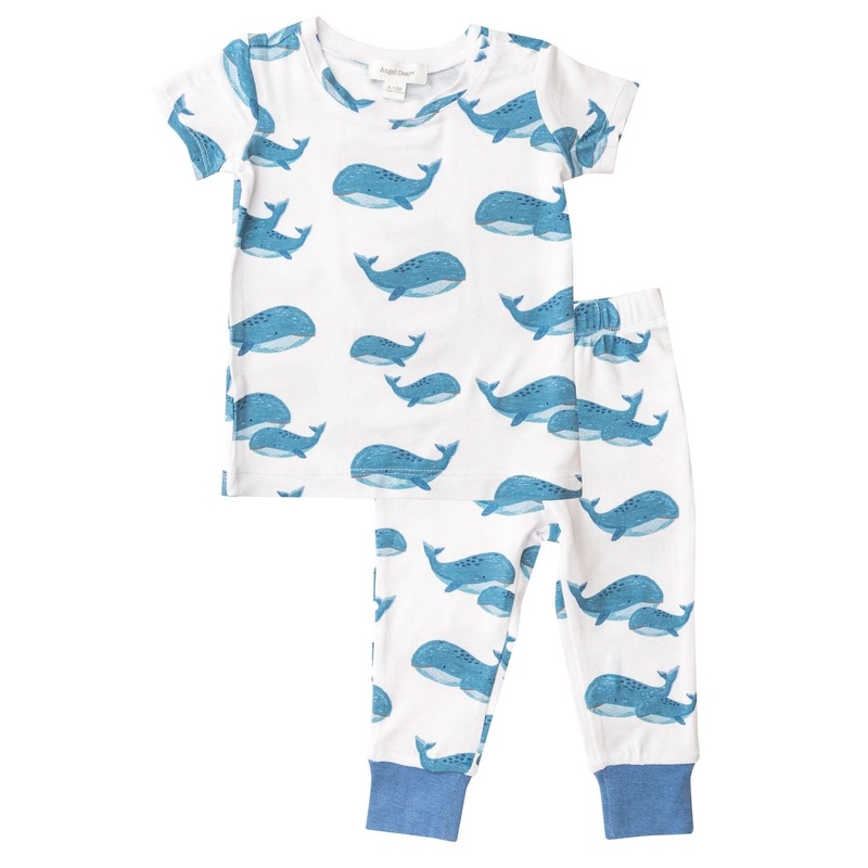 2Pc Angel Dear Blue Whales Loungewear Set