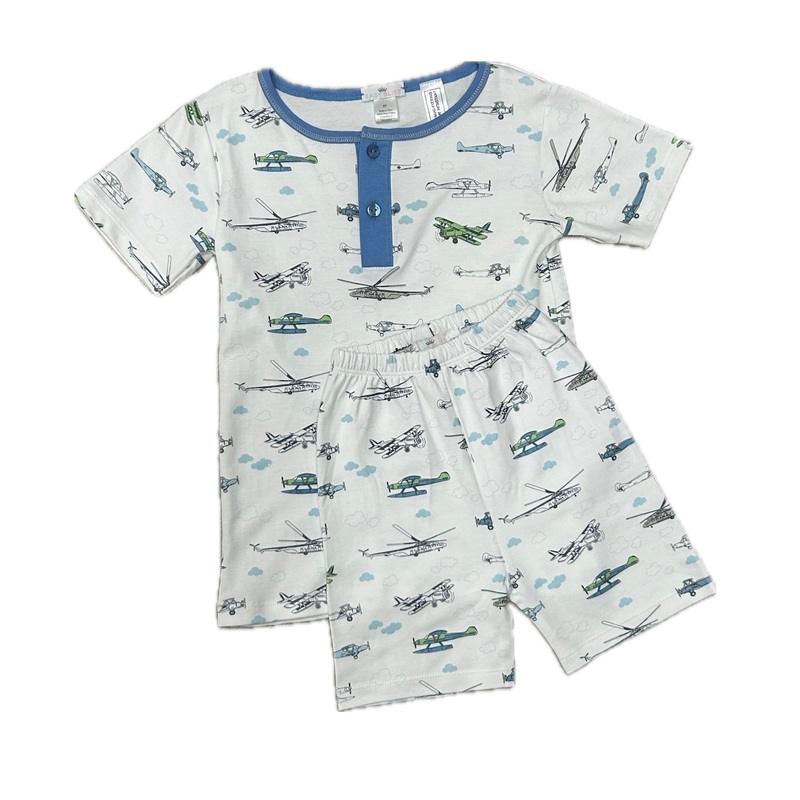 Baby Bliss Vintage Airplane Short Pajamas