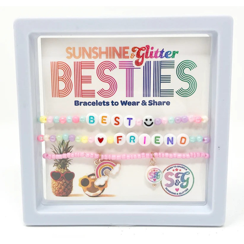 Besties Beaded Bracelet 2Pc Set