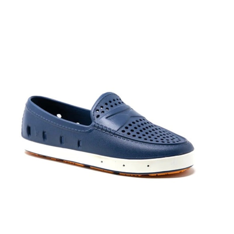 Floafers London Driver Navy Peony/Flame Orange