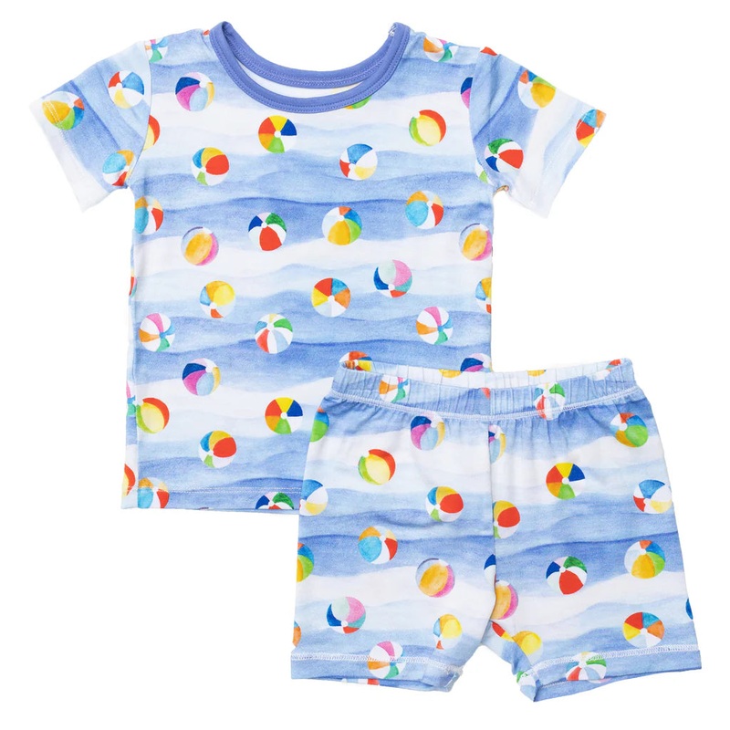 Macaron+Me Beach Balls Bamboo 2Pc Pajamas