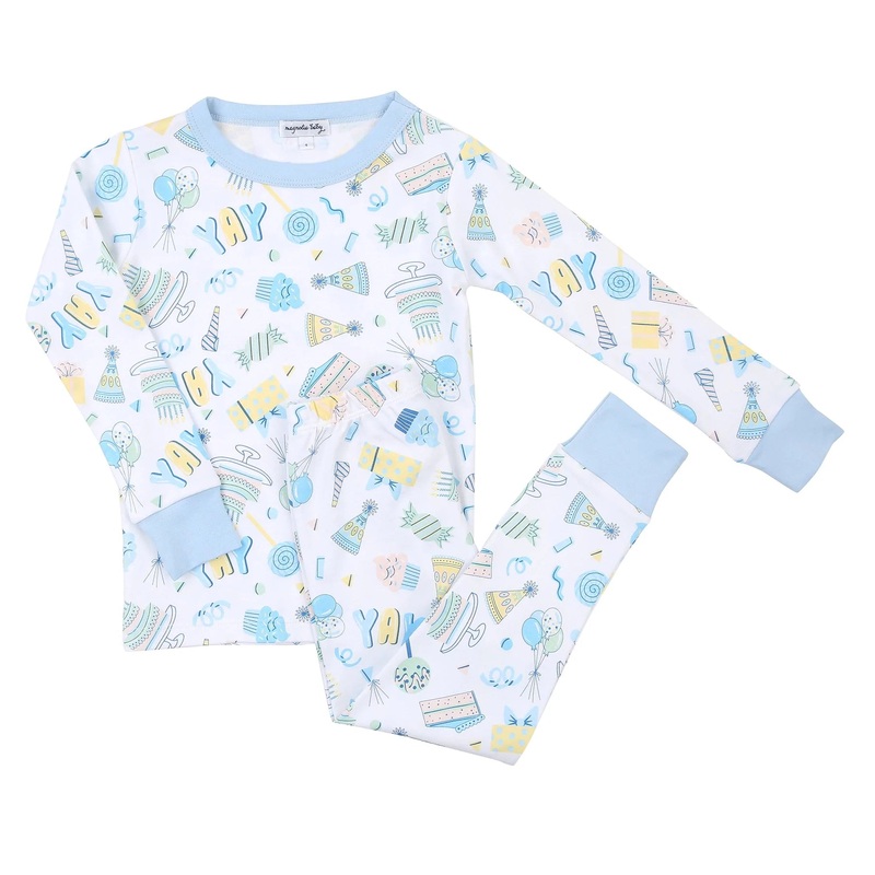 Magnolia Baby 2Pc Birthday Bash Blue Pajamas