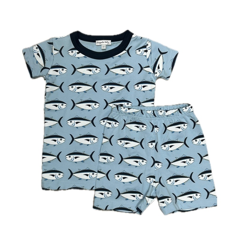 Magnolia Baby Blue Tuna Fish Short Pajamas