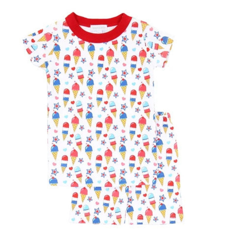 Magnolia Baby Fireworks & Ice Cream Short Pajamas