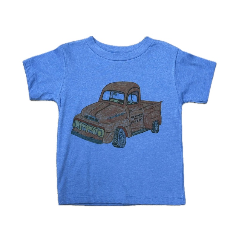 Orangeheat  Retro Blue Vintage Truck Tee