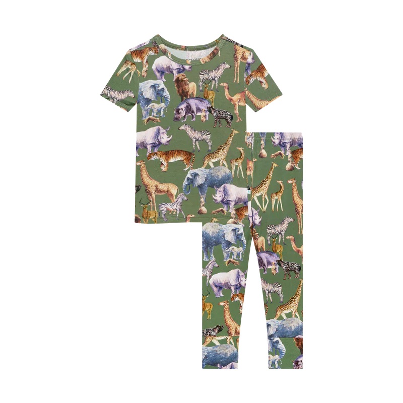 Posh Peanut 2Pc Safari Pajamas