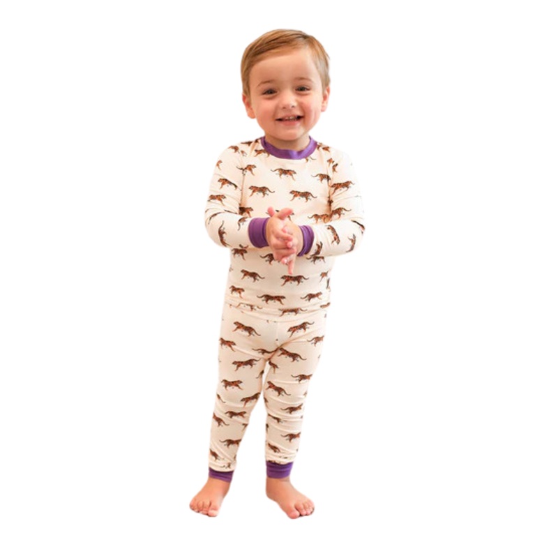 Southern Slumber Purple Tiger 2Pc Bamboo Pajama Set