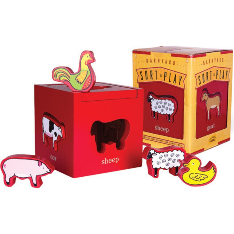 Wooden Barnyard Sort & Play Shape Sorter