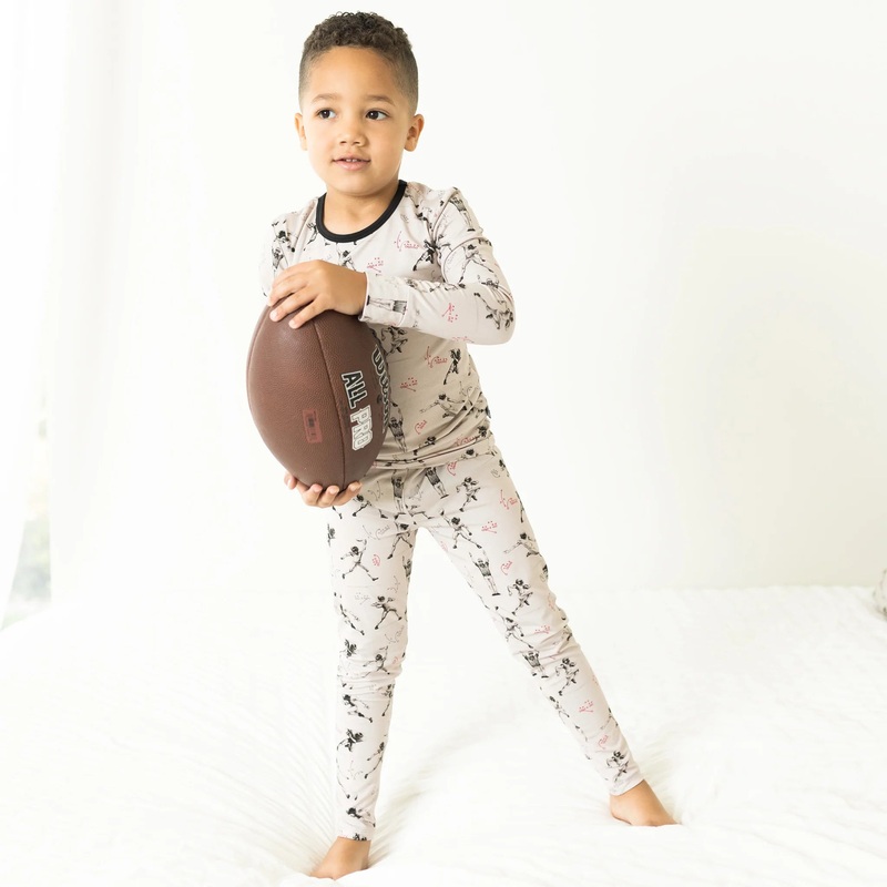 2Pc Macaron+Me Touchdown Football Pajamas