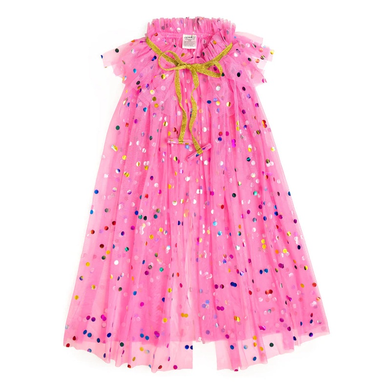 Dress Up Tulle Cape - Raspberry Confetti