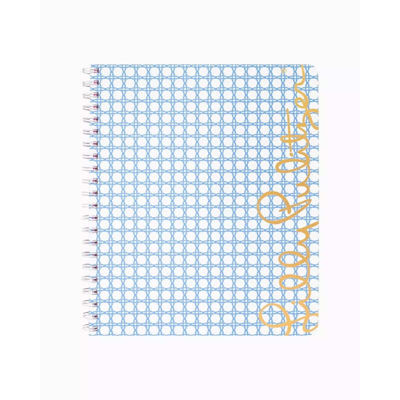 Lilly Pulitzer Large Notebook - Frenchie Blue Caning