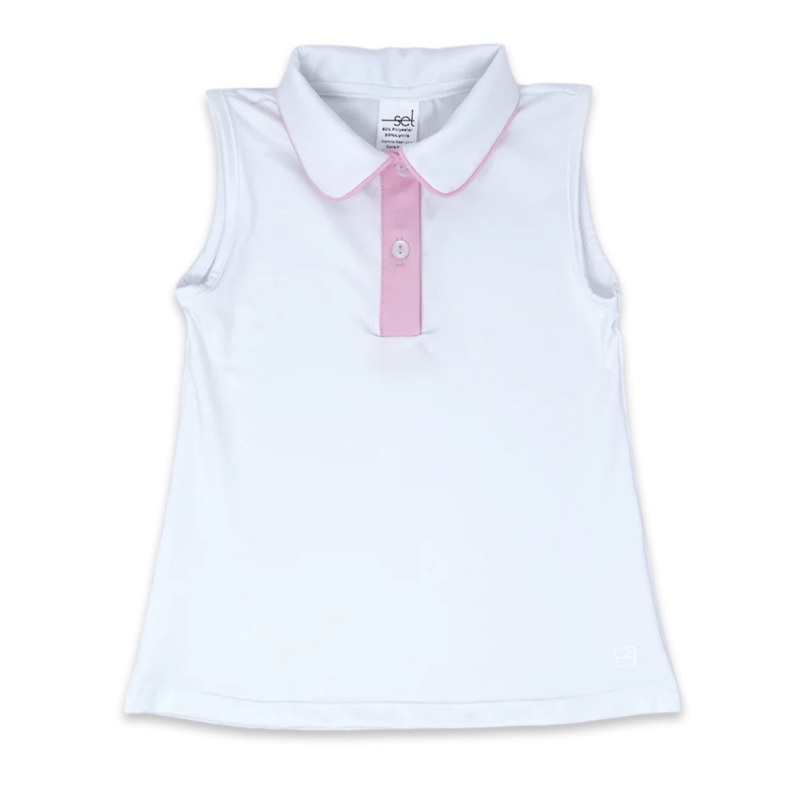 Set Athleisure Gabby Tank - Pure Coconut, Cotton Candy Pink