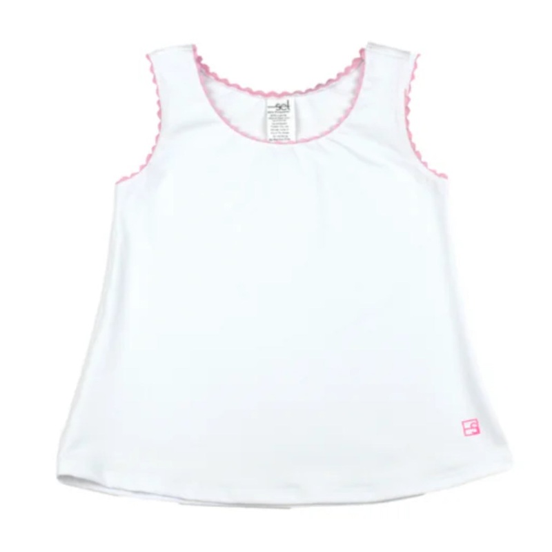 Set Athleisure Riley Tank Top - Pure Coconut, Cotton Candy Pink Ric Rac