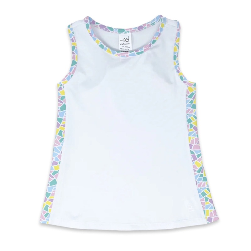 Set Athleisure Riley Tank Top - Pure Coconut, Mosaic