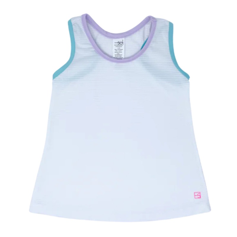 Set Athleisure Riley Tank Top - Pure Coconut/Petal Purple/Totally Turquoise