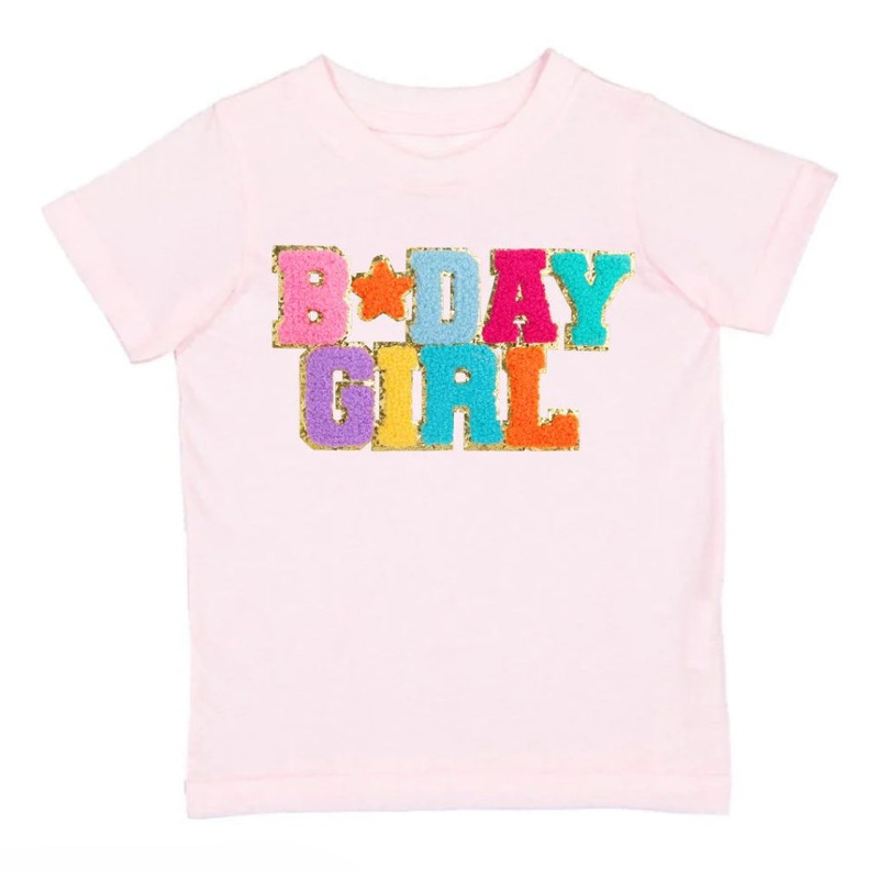 Sweet Wink BDAY GIRL Chenille Patch S/S T-Shirt