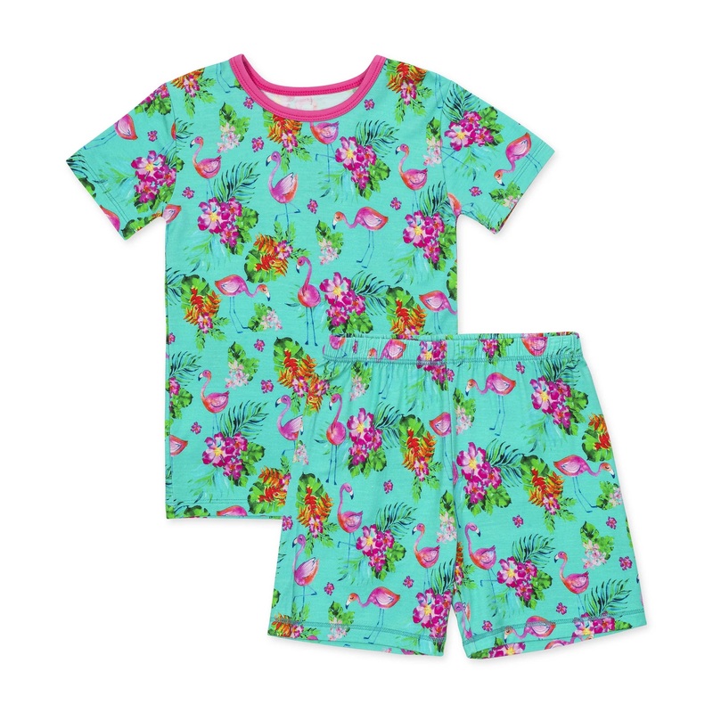 2Pc Macaron+Me Flamingo Pajamas