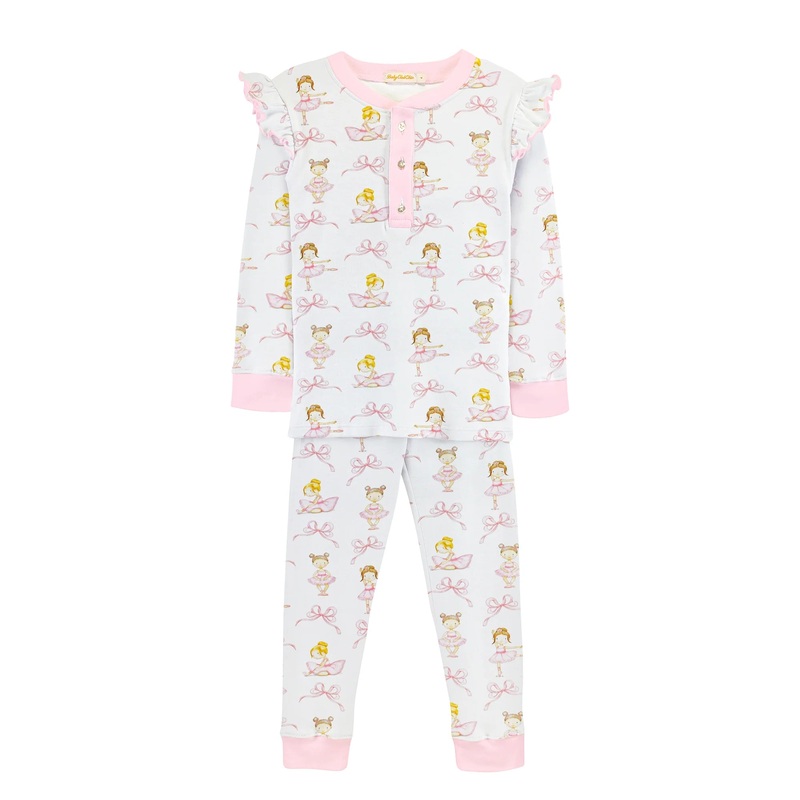 Baby Club Chic Petit Dancer Pajama Set w/ Ruffle Sleeve