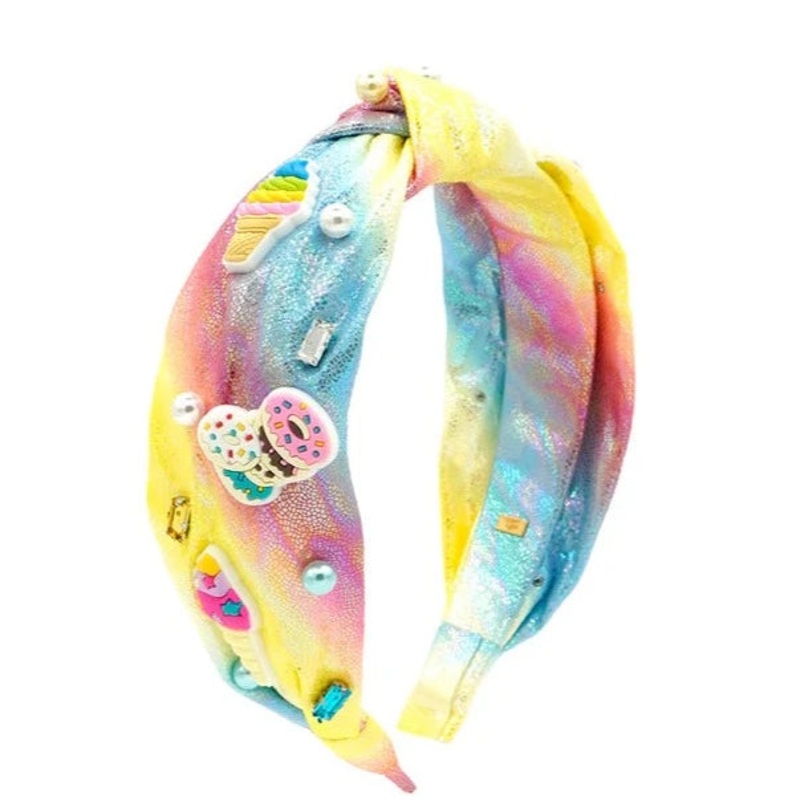 Bari Lynn Knotted Charm Headband  - Tie Dye Sweet Treats